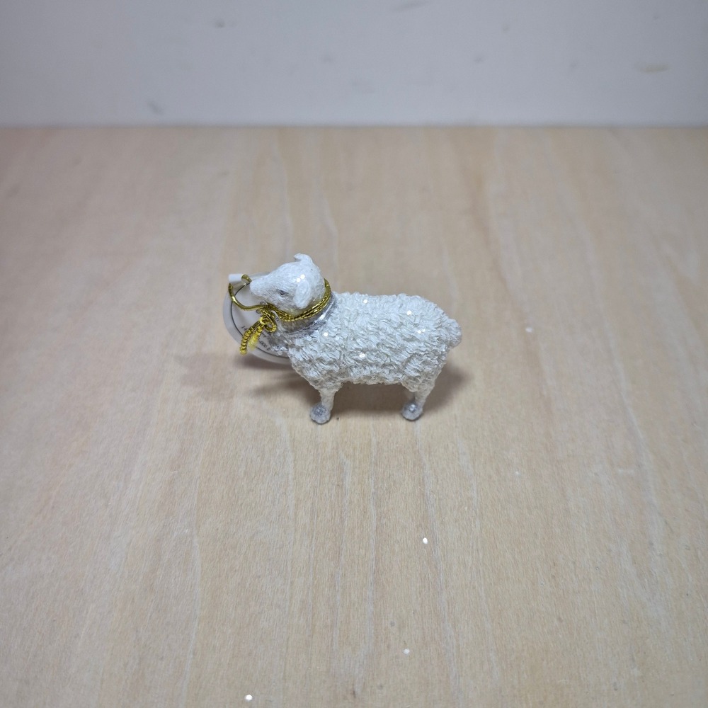 Thomas Kinkade Hawthorne Village‎ Christmas Nativity Lamb Figurine A6592 White